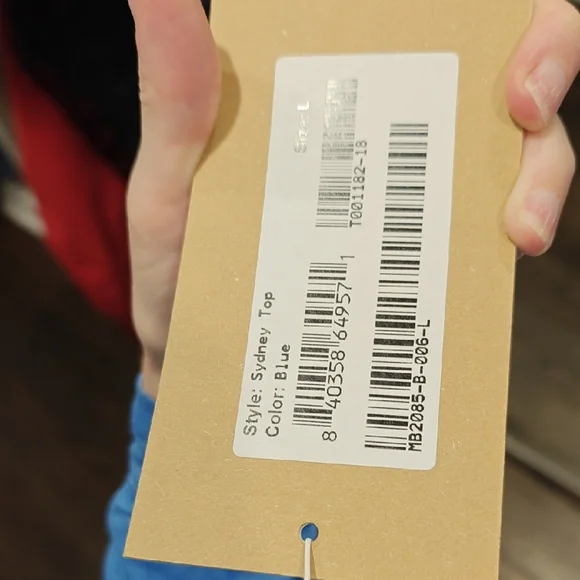 Marcella Sydney Blue Long Sleeve Top - Picture 5 of 5